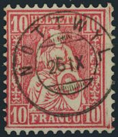 LU Nottwil - Zwergstempel Voll - Sitzende Helvetia