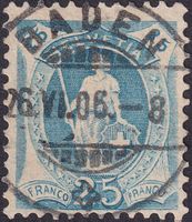 93B, Luxusstück von BADEN: 26.JUN.1906 +Vollstempel