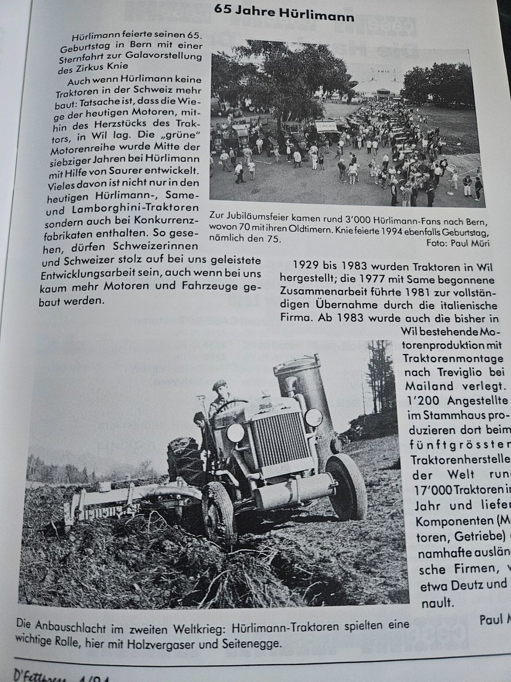 Trattori: D Fettpress 4/94 OTT Lambert Moos xx – Usato da Flawil venduto da sr1_f6st 2