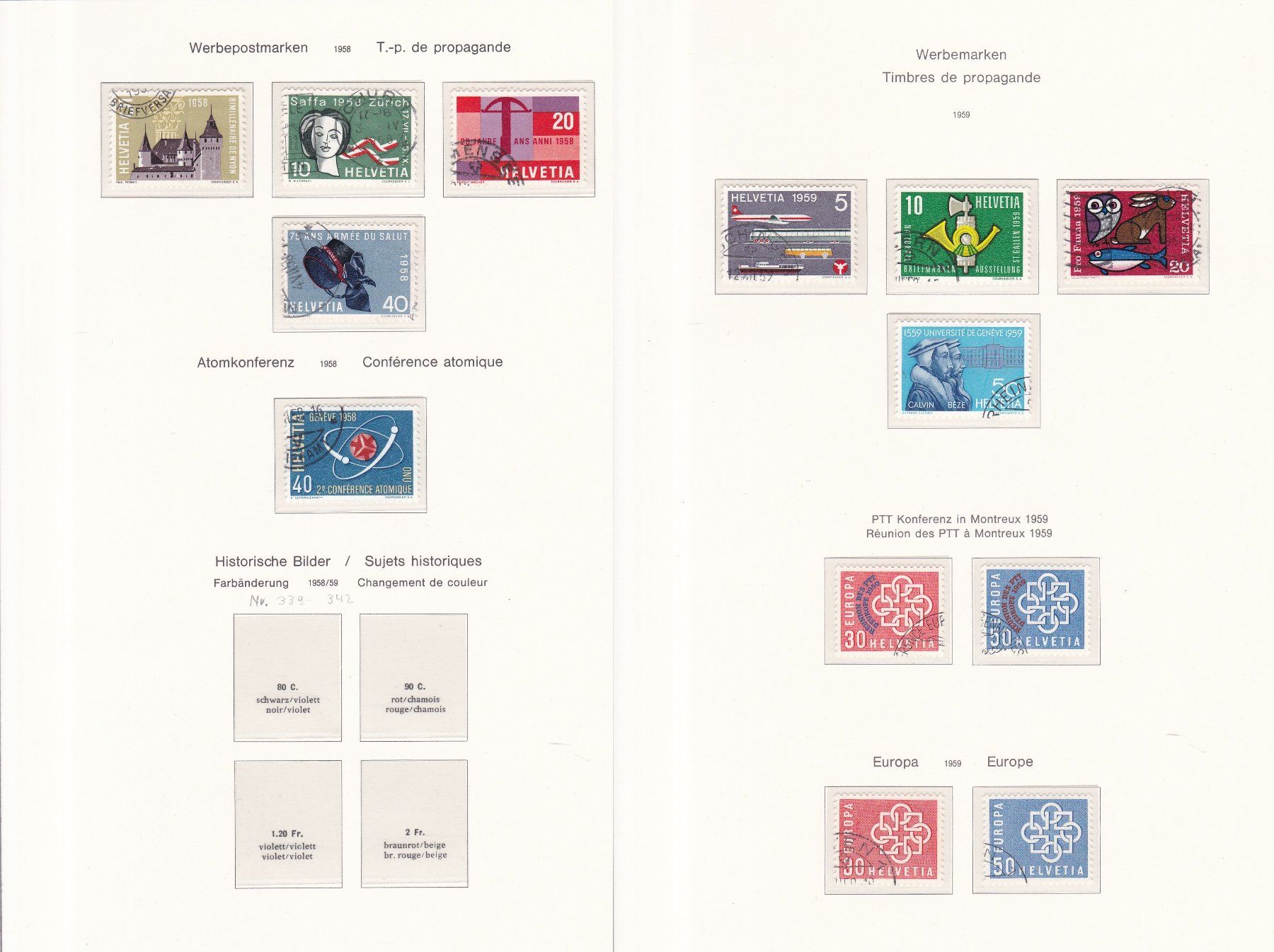 Tutti i francobolli: 20 Seiten mit CH Briefmarken – Usato da Münchwilen AG venduto da Nesar 9
