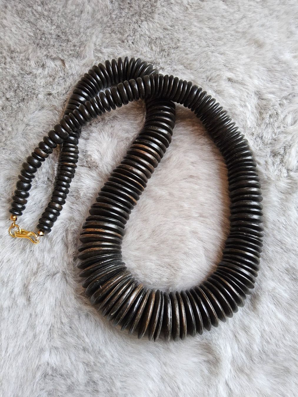 Catenine: Vintage BOHO Kokosnussschalen Halskette Collier – Usato da Zürich venduto da SciTec 2