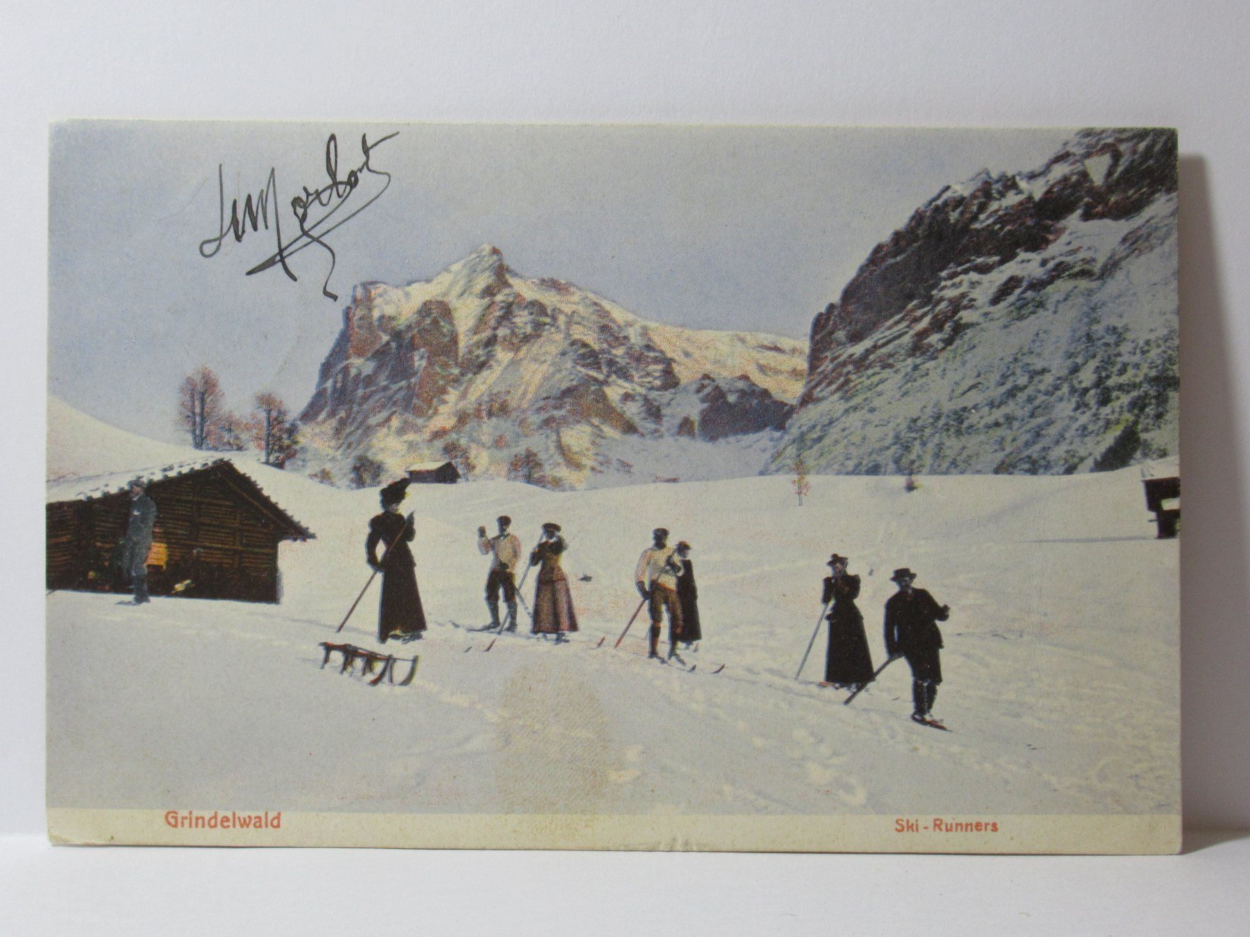 Ansichtskarten: Grindelwald , Ski - Runners , Langläufer 1906 – Gebraucht aus Grenchen von Bluemchen1900