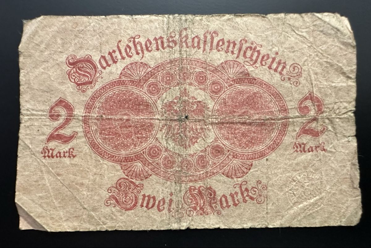 Banconote: Reichsbanknote 1914 Zwei Mark  – Usato da Watt venduto da Coins13 1