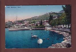 MONTREUX - Quai - Bateau CGN - Cygnes - 1930