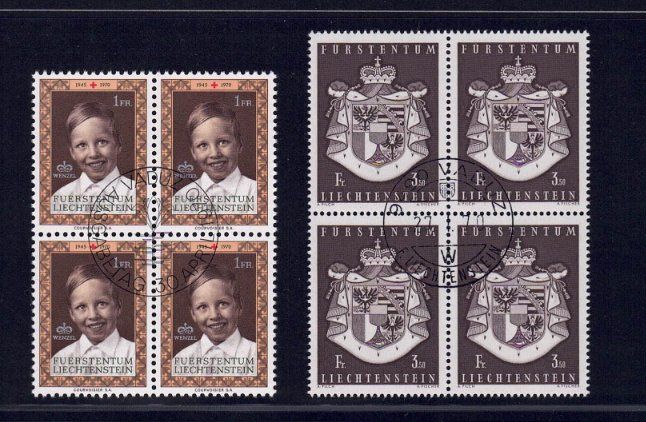 Tutti i francobolli: Liechtenstein Serie 4er Blocks 1970 – Nuovo (secondo la descrizione) da Pfäffikon ZH venduto da Romulus 2