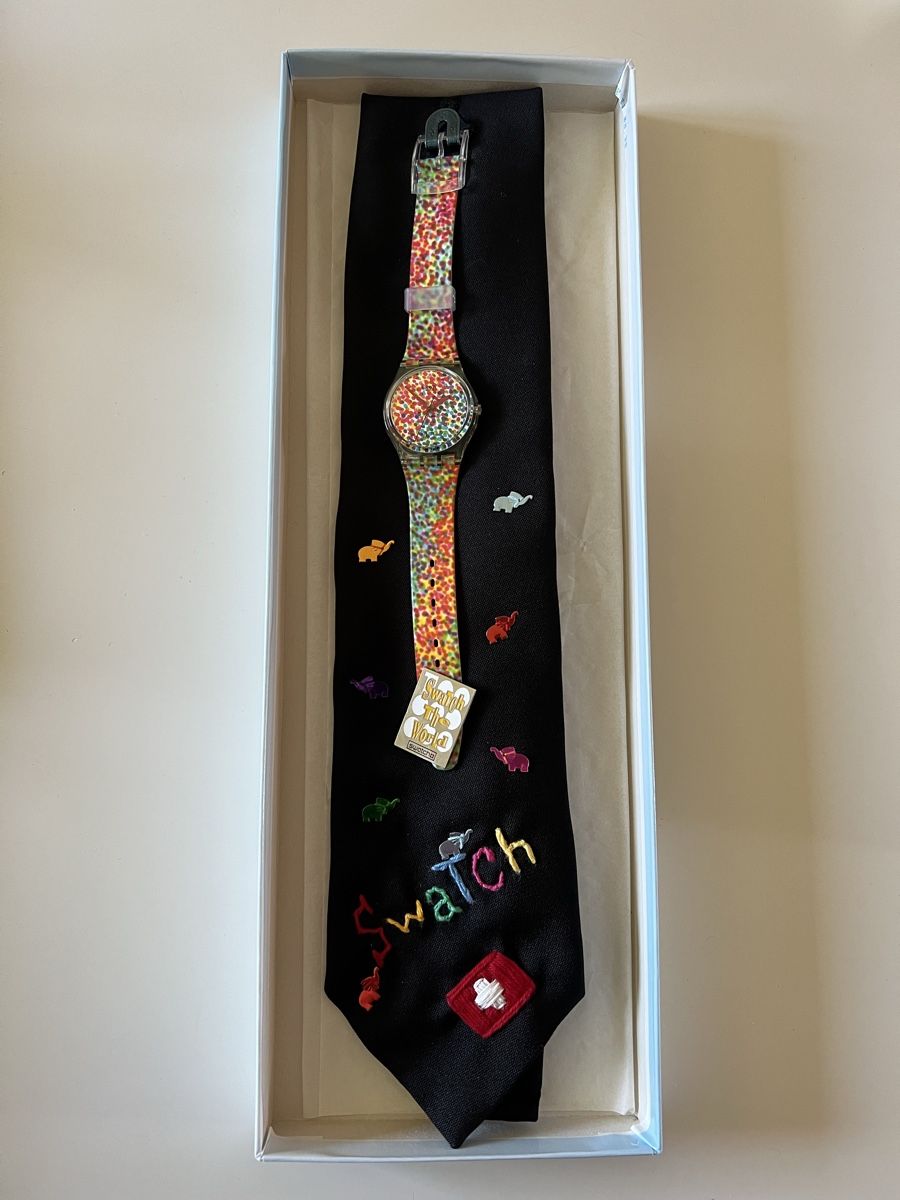 Swatch Orologi: Swatch Uhr mit Krawatte "Swatch the World" 1990er – Usato da Ernetschwil venduto da Luwen70