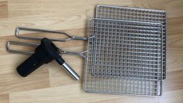 2 Grillrost Edelstahl mit Grill Fön