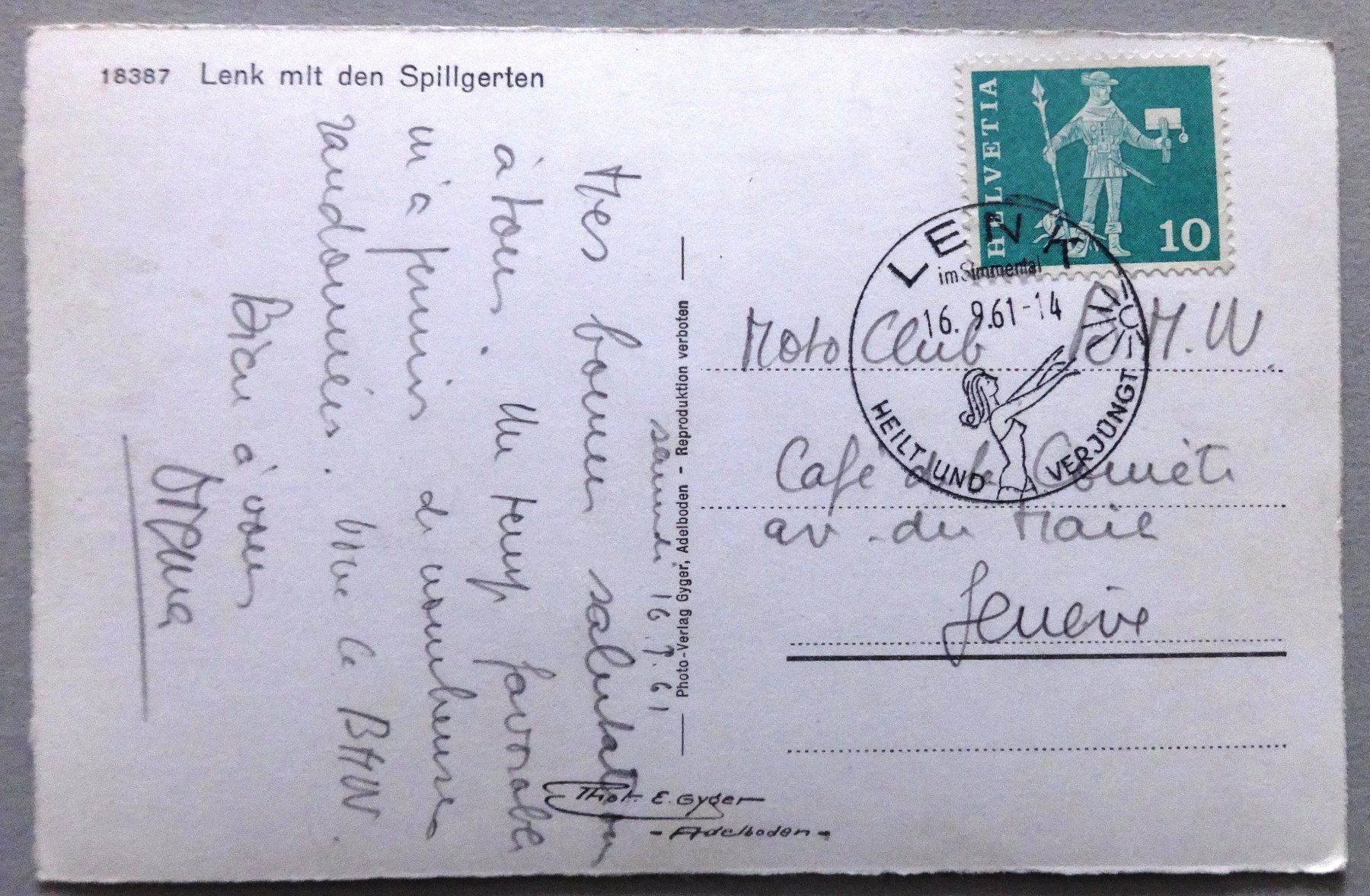 Ansichtskarten: Lenk mit den Spillgerten – Gebraucht aus Fétigny von Billy2miny 1