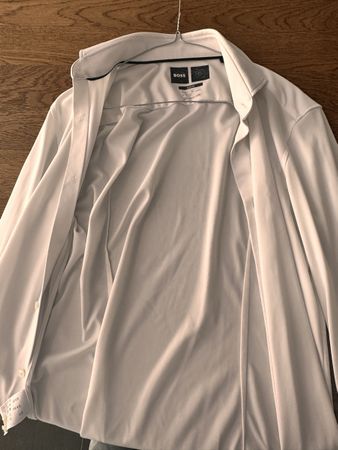 BOSS Summer Shirt - Slim Fit - White - Size Large