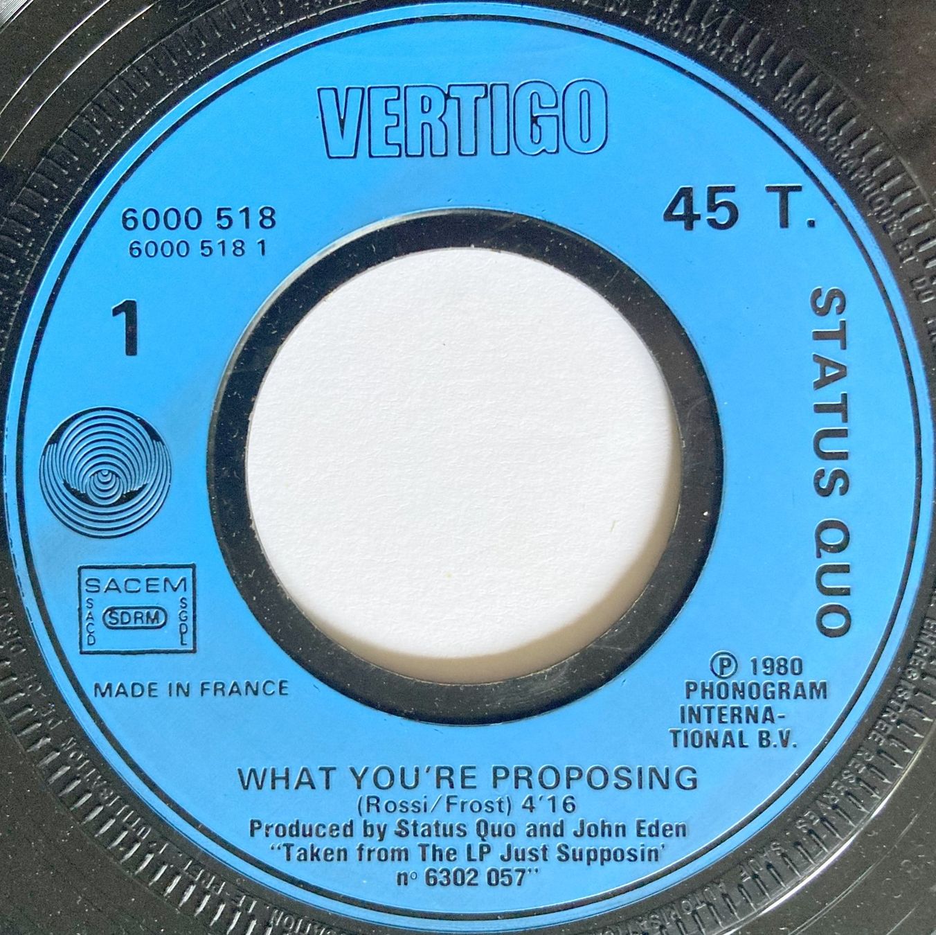 Dischi in vinile: STATUS QUO - WHAT YOU'RE PROPOSING – Usato da Bottens venduto da hotter-than-hell 2