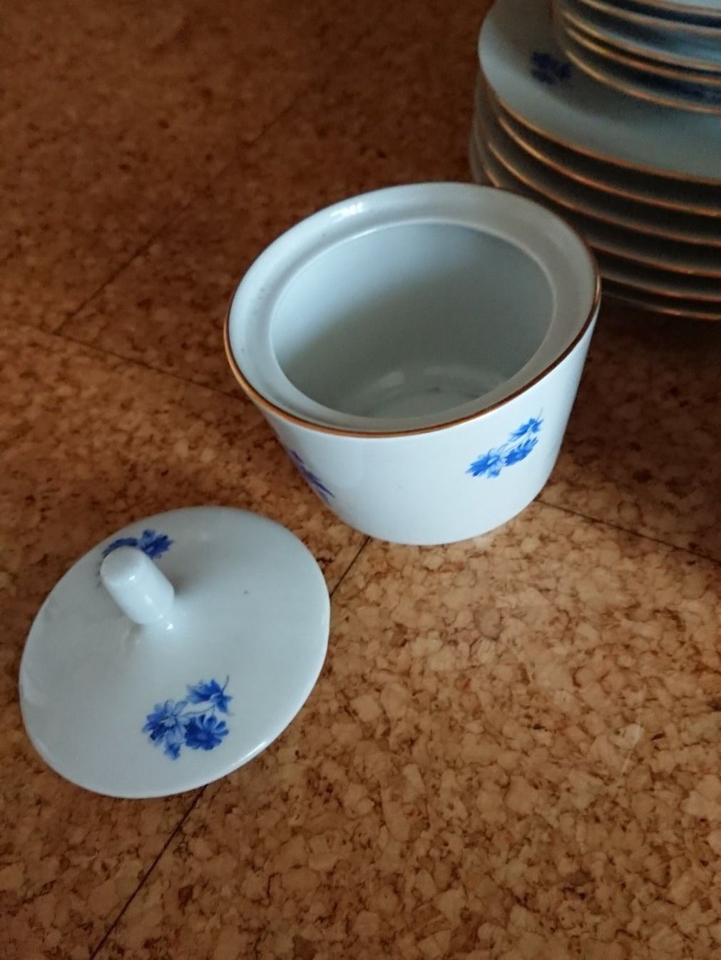 Set di piatti: KAFFEE SET WEISS BLAU – Usato da Biel/Bienne venduto da dasi3 5
