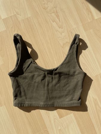 Braunes Crop Top, Grösse S