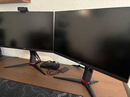 2x AOC 1440p 165 Hz 24 Zoll Monitore