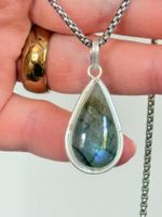 Pendentif labradorite , style goutte d'eau neuf