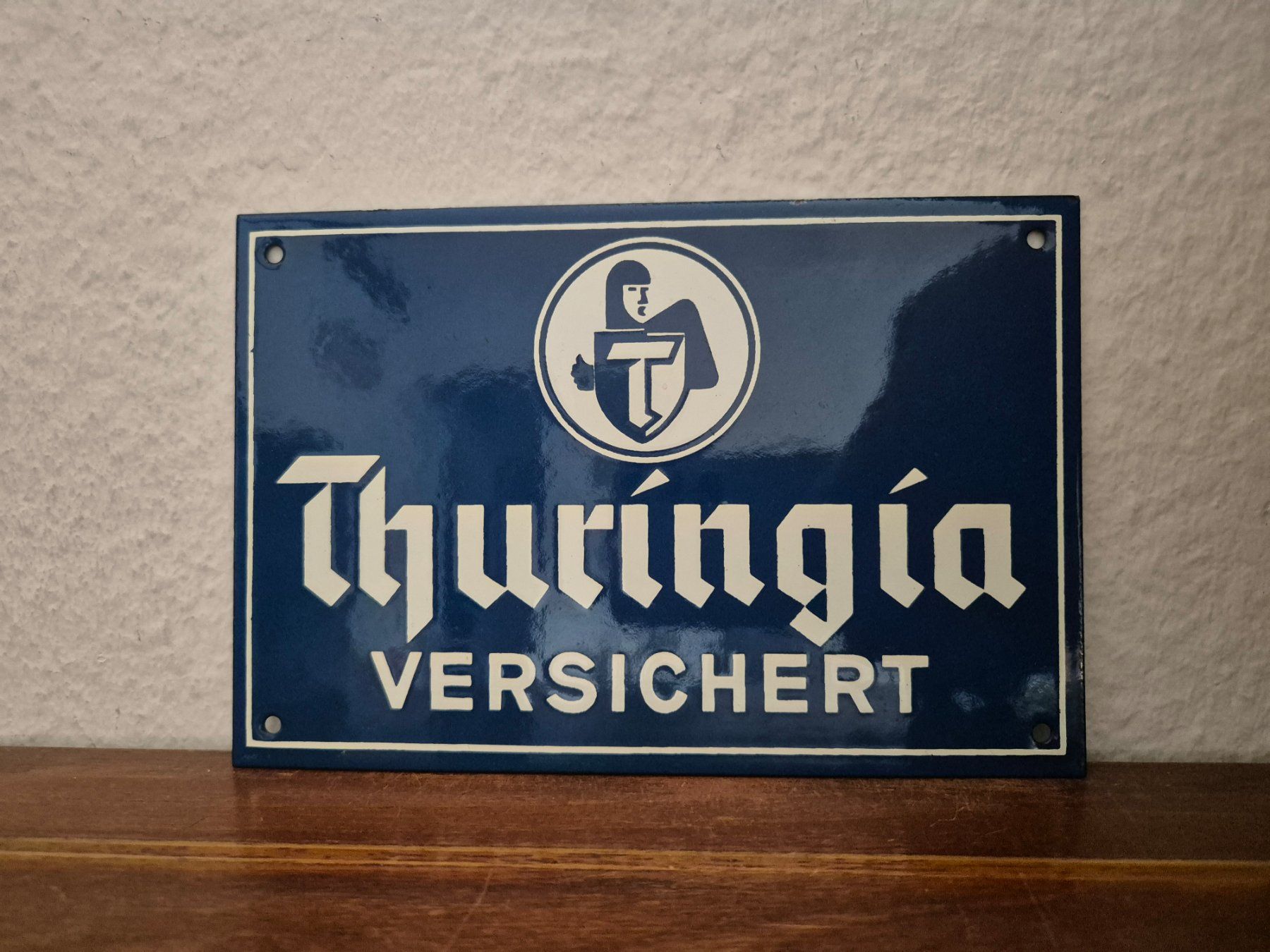 Schilder: Emailschild Thuringia Versicherung Emaille Schild Türschild – Neu (gemäss Beschreibung) aus Schaffhausen von pfanis09
