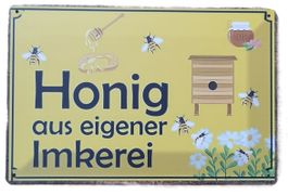 Honig aus eigener Imkerei -   Blechschild  (neu, OVP)