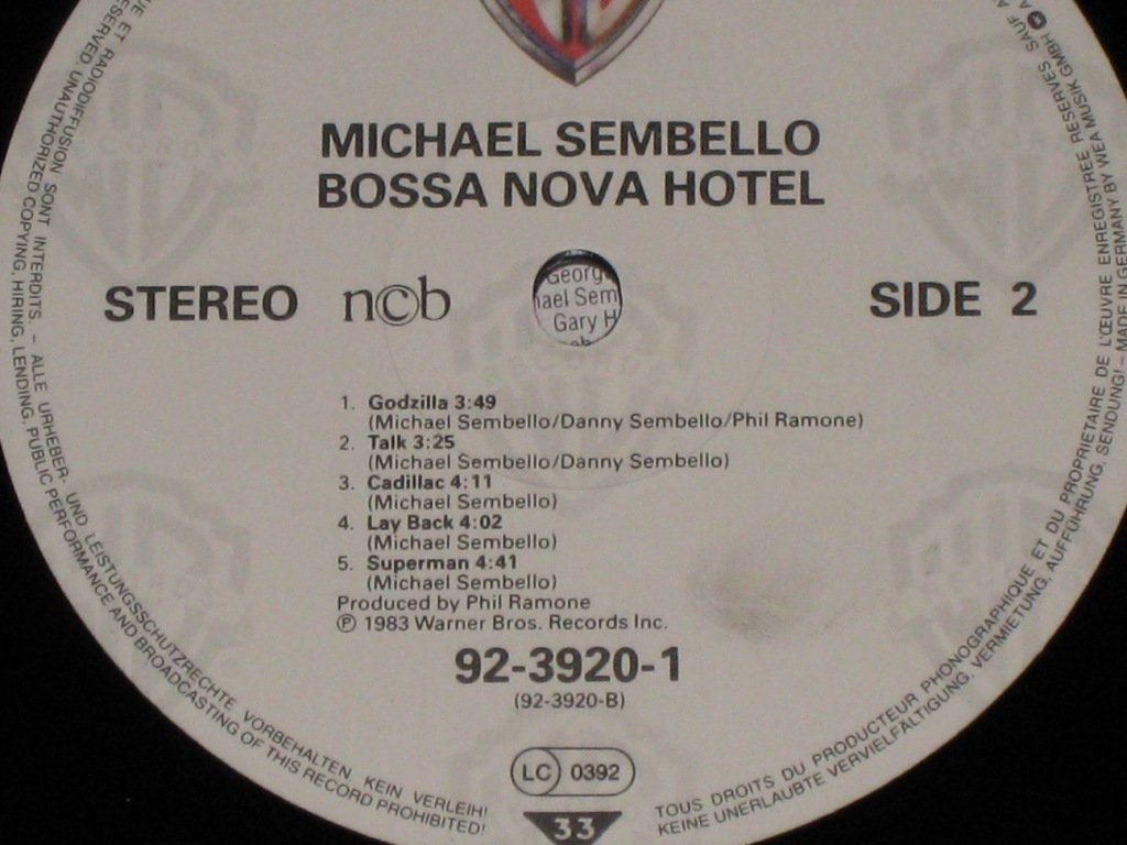 Dischi in vinile: LP - MICHAEL SEMBELLO - BOSSA NOVA HOTEL – Usato da Steckborn venduto da Quo7 2