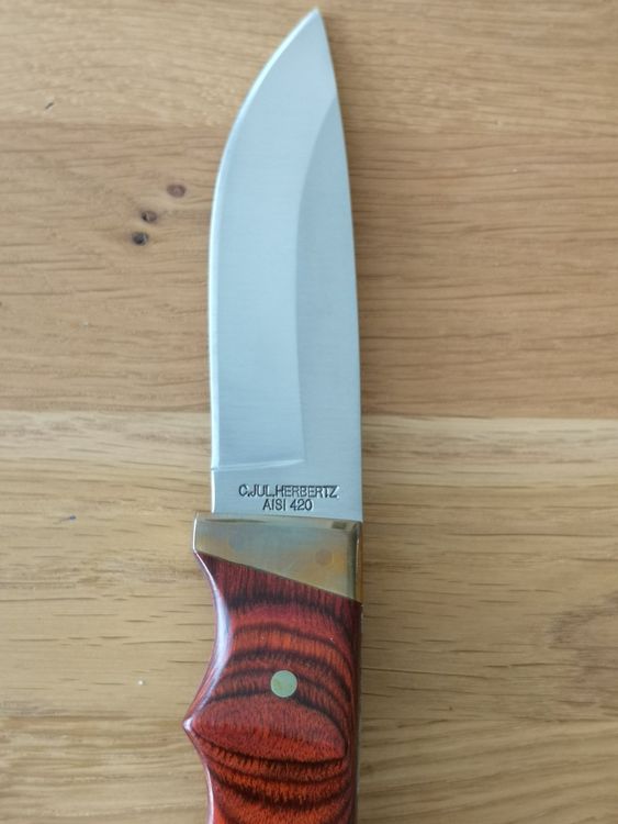 Herbertz Gürtelmesser, AISI 420, Pakkaholz, Messingbacken | Kaufen auf ...
