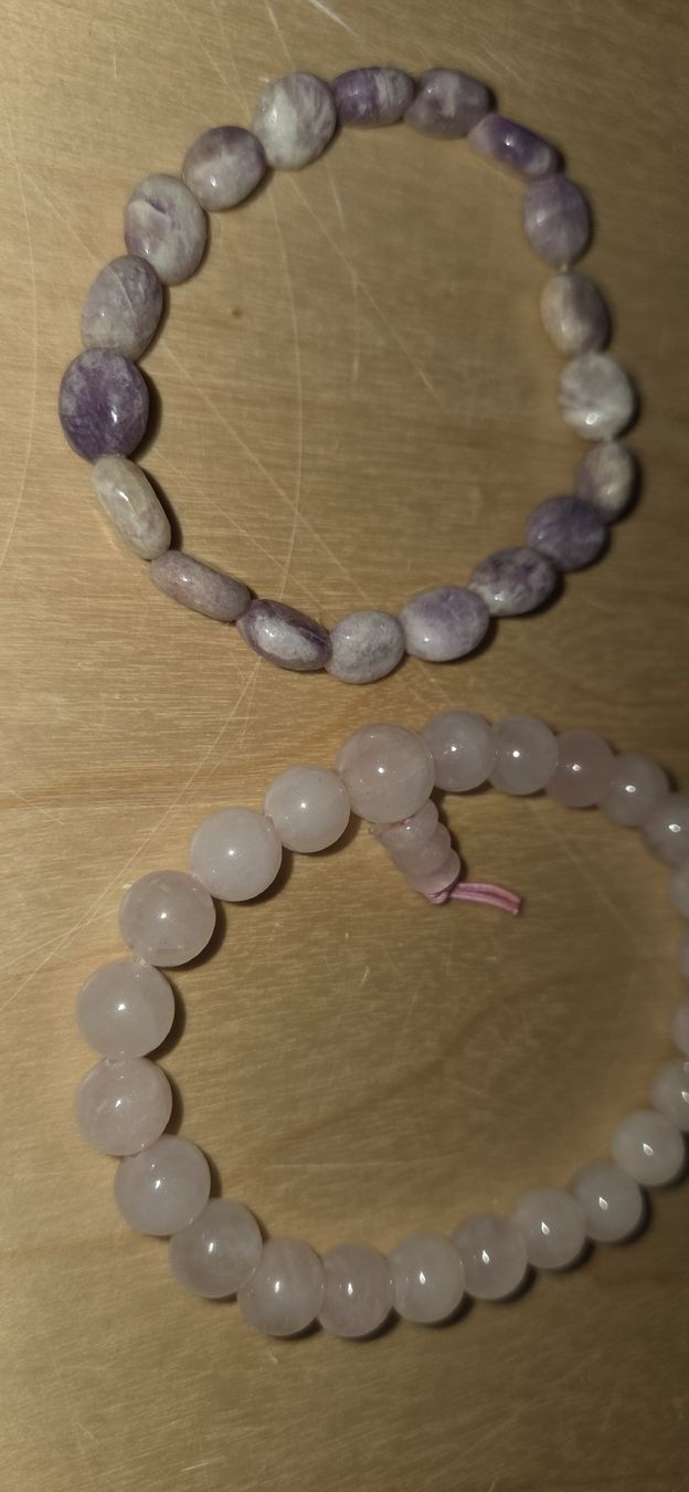 Bracciali & Braccialetti: 2er Set Armbänder, Rosenquarz und Lila – Nuovo (secondo la descrizione) da Busswil BE venduto da Angy1974 1