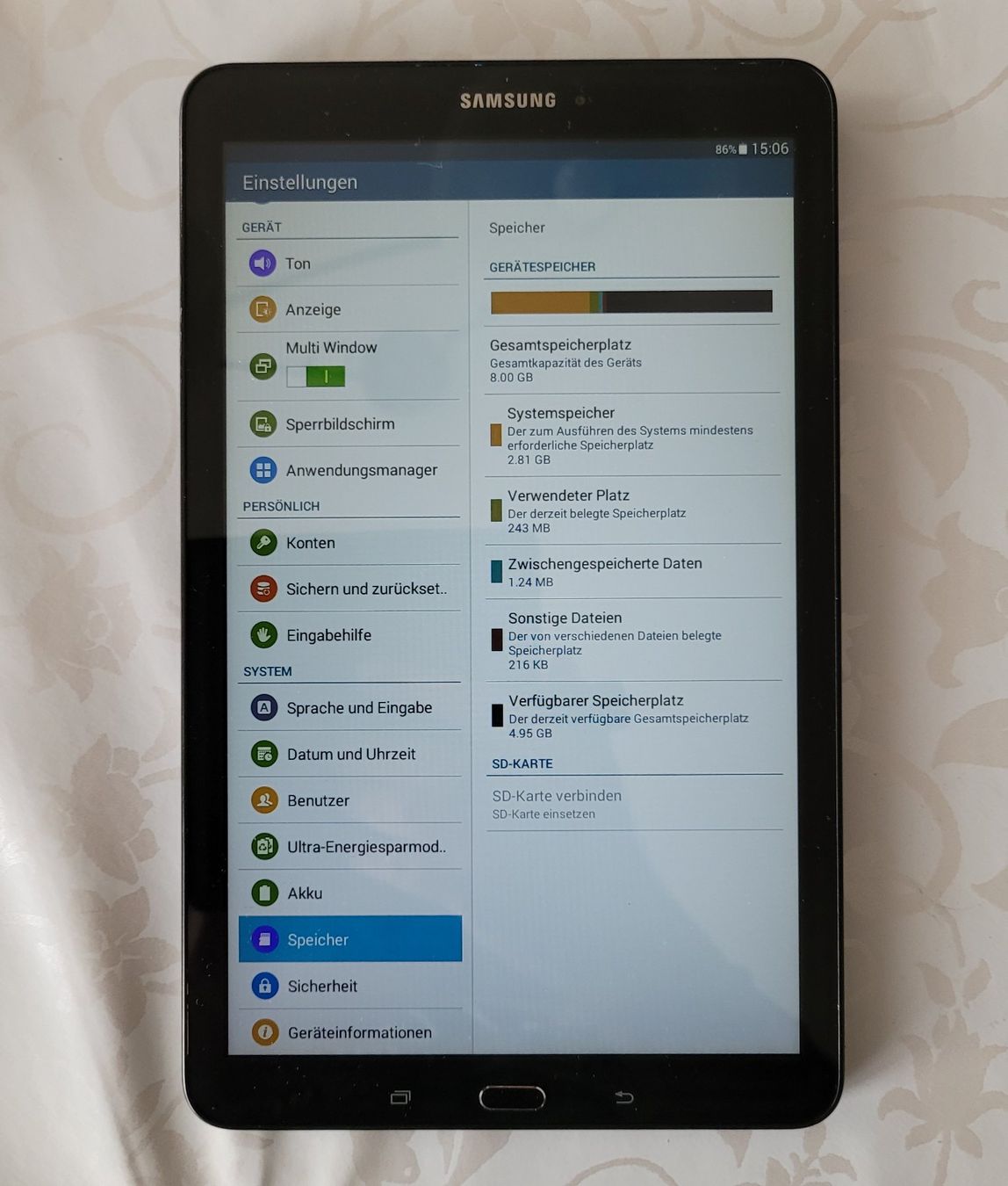 Samsung Tablet PC: Tablet Samsung Galaxy Tab E SM-T560 Schwarz – Defekt aus Dörflingen von tucson16 5