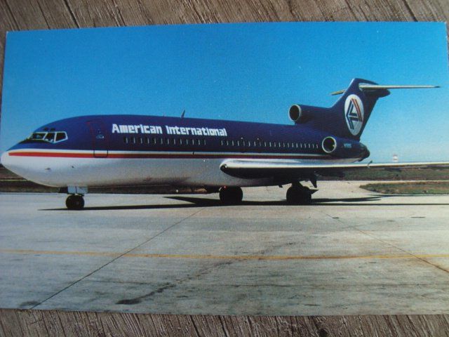 Cartoline postali: American International Boeing 727 – Nuovo e nell'imballaggio originale da Thun venduto da Abigboss