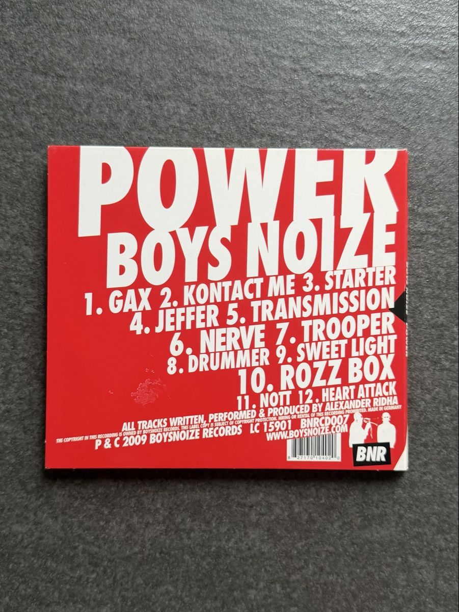 CD: Boys Noize Power CD Digipack – Usato da Zürich venduto da cENS0R 1