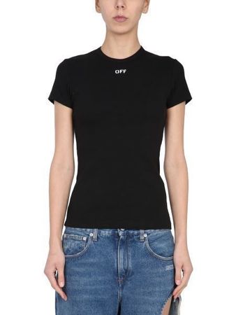 Off-white T-Shirt Damen schwarz