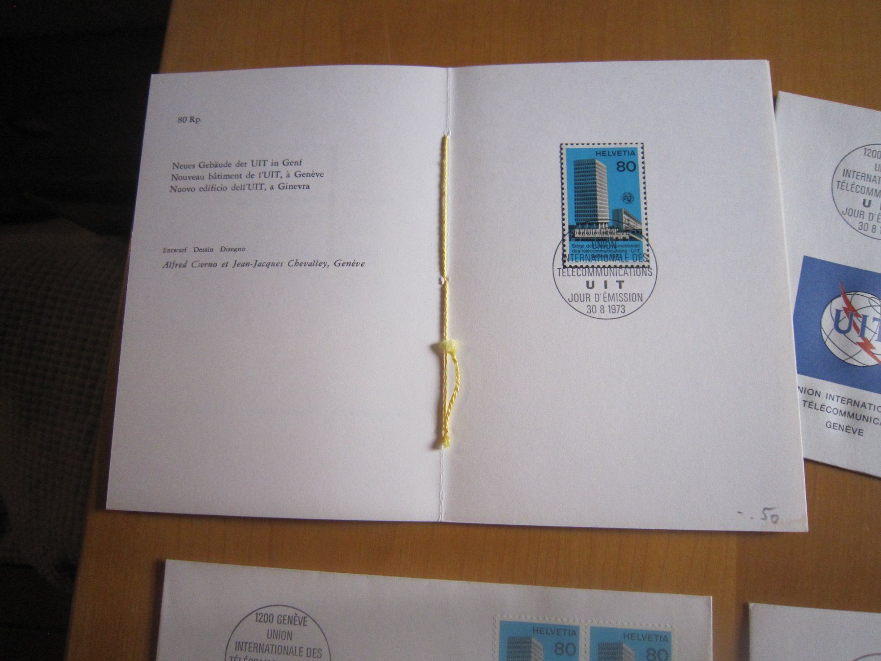 Tutti i francobolli: GA 1973 FDC einzeln, 4er und PTT Blatt – Usato da Gordola venduto da Polentaefung 1