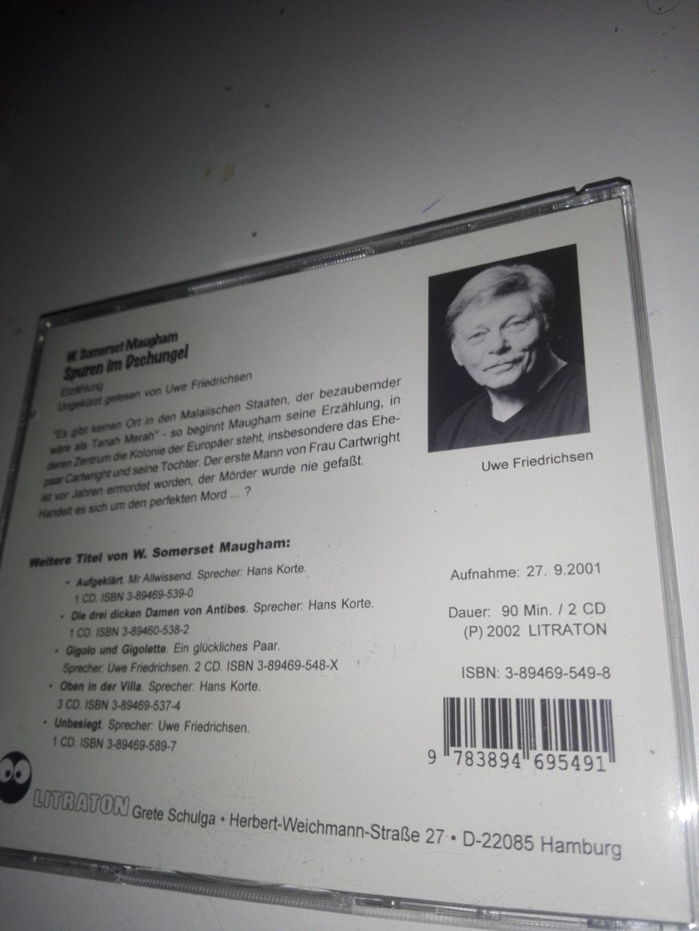 Audiolibri: Uwe Friedrichsen - Maugham; Souren im Dschungel    (2-CD's) – Usato da St.Gallen venduto da elk2022 6