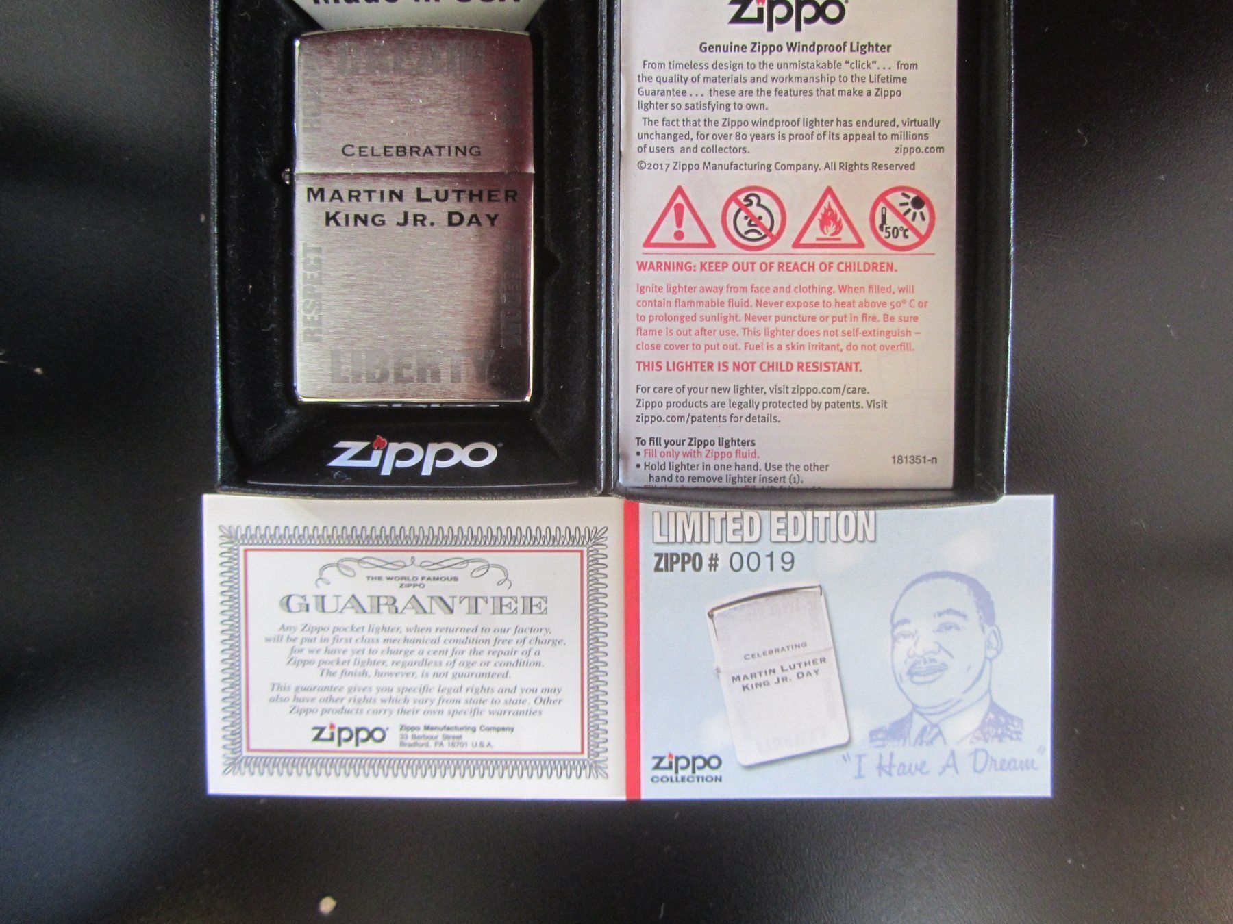 Zippo Accendini: Zippo Martin Luther King NEUF – Nuovo e nell'imballaggio originale da Pampigny venduto da Calypso06 1