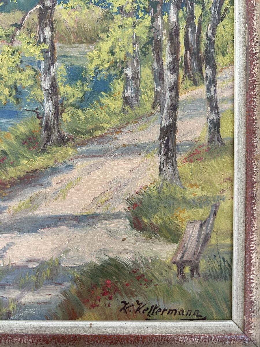 Tableaux:  Ölgemälde K. Kellermann Lengwiler Weiher – D'occasion à Kreuzlingen par Pix66 1