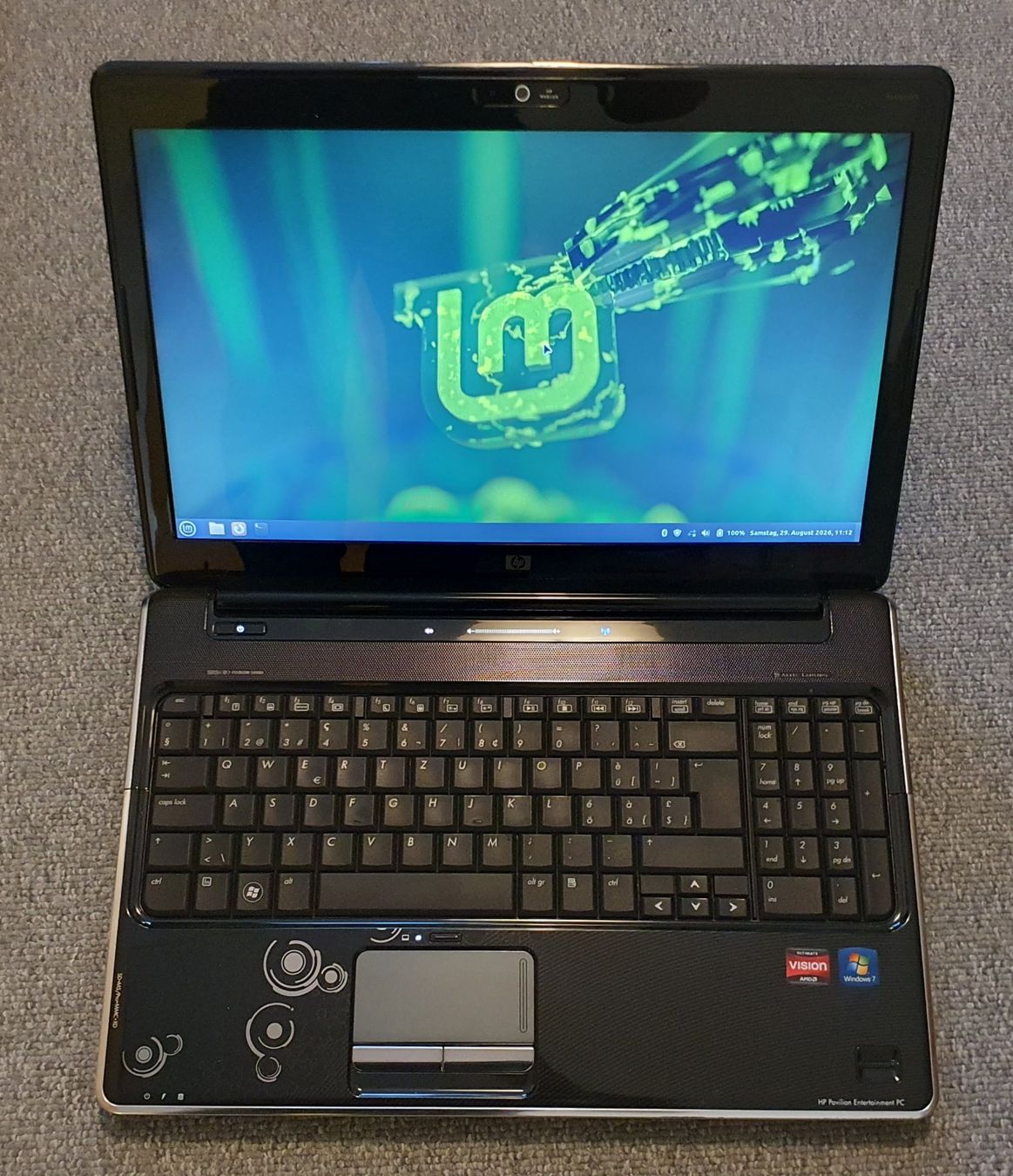 Hewlett Packard Notebook: HP Pavilion DV6, Linux Mint, Akku funktioniert, mit Netzteil – Usato da Winterthur venduto da E-Frosch