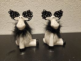 Neu - Weihnachten - 2 Stk Elch 12cm