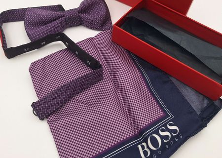 Fliege und Einstecktuch HUGO BOSS 100% Jacquard Seide