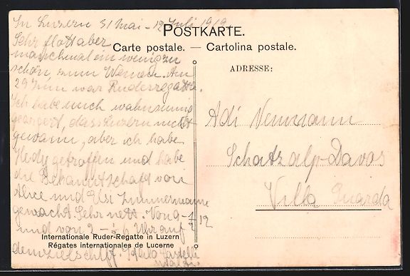 Cartoline postali: Luzern, Internationale Ruder-Regatte vor – Usato da Berlin venduto da bartko-reher 1