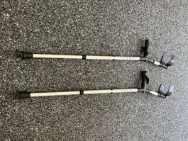 Gehkrücken Paar schwarz, Aluminium höhenverstellbar