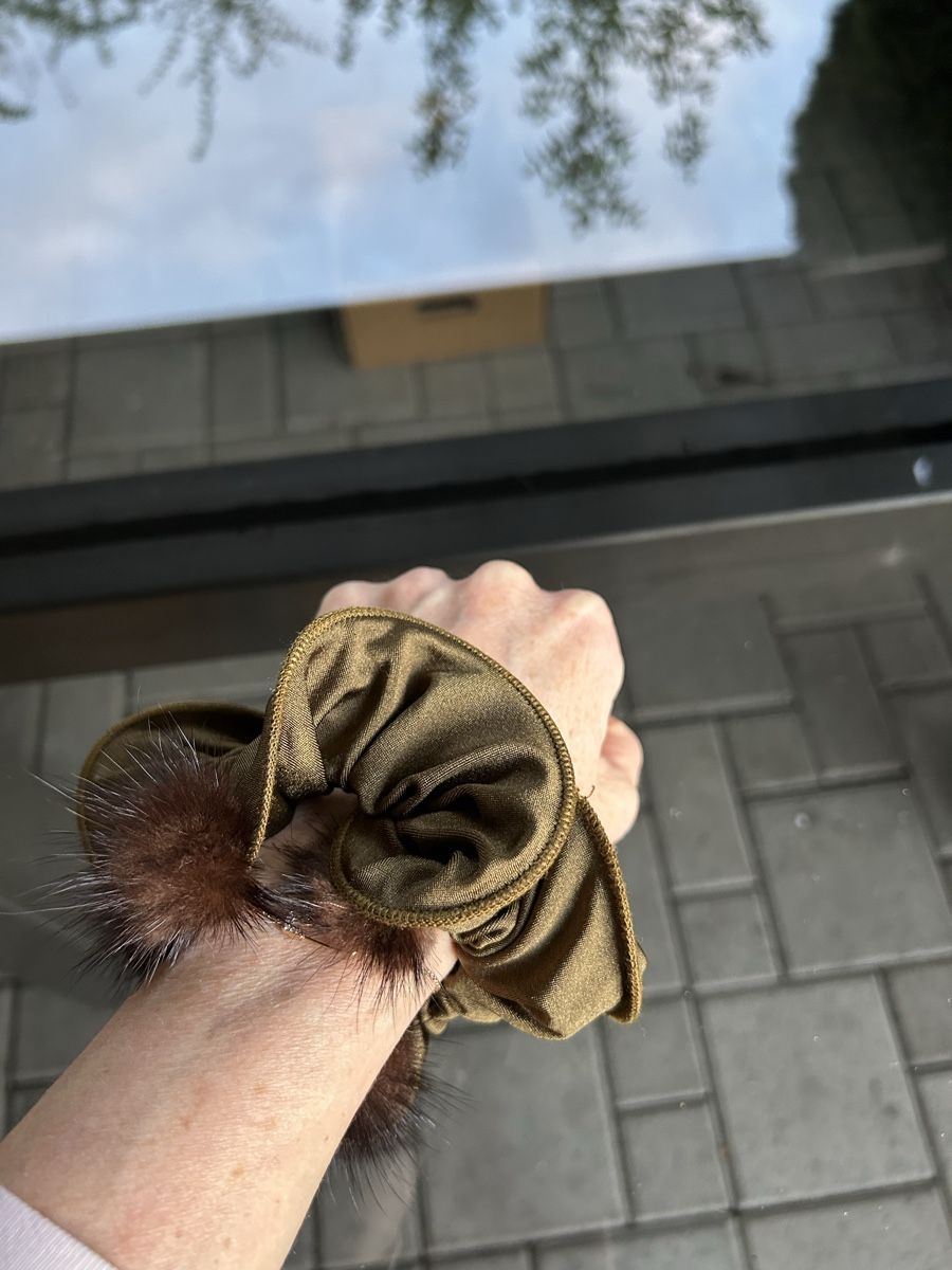 Haarschmuck: Stylish scrunchie with fur mink, new – Neu (gemäss Beschreibung) aus Saland von ele_vc96 2