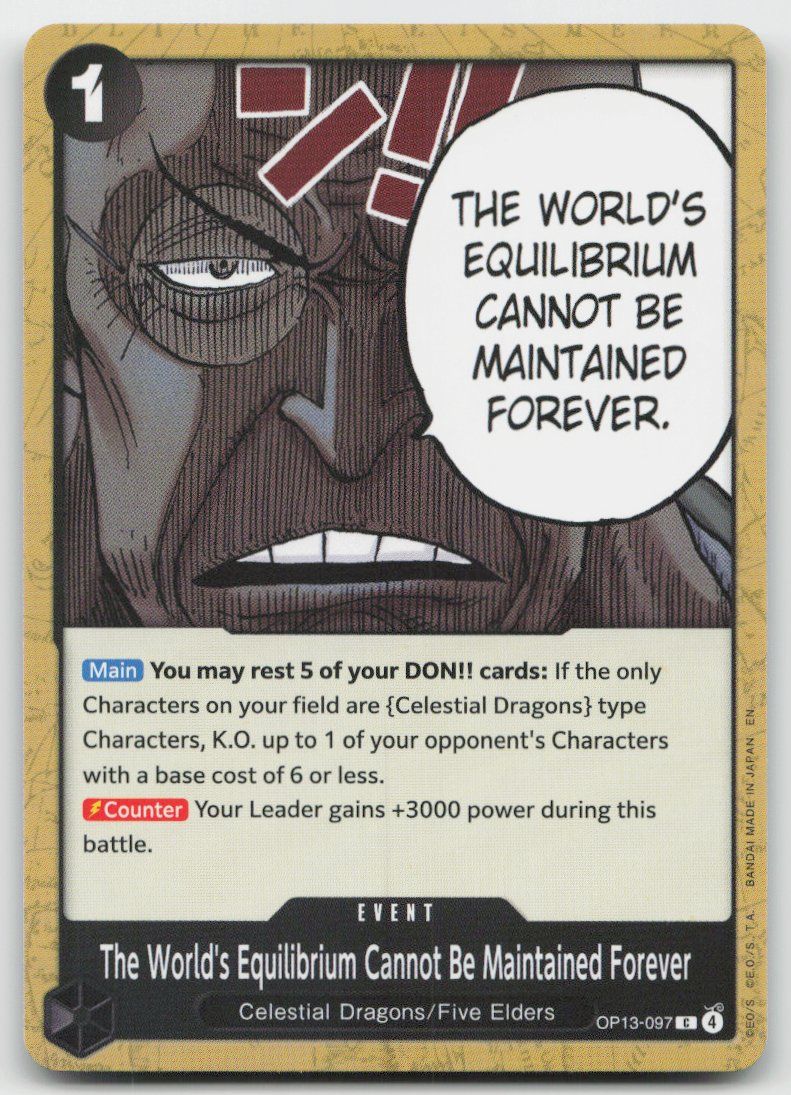 Bandai Carte collezionabili: One Piece The World's Equilibrium... OP13-097 C – Usato da Lugano venduto da VlaseCard