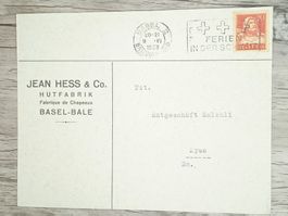 TR20 Enveloppe + Timbre Suisse 1933