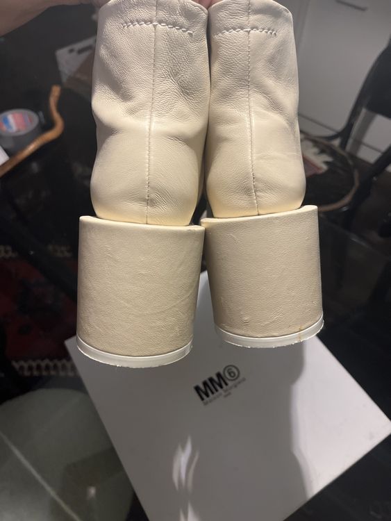 MM6, Maison Martin Margiella, Bottines beiges en cuir, 38 6