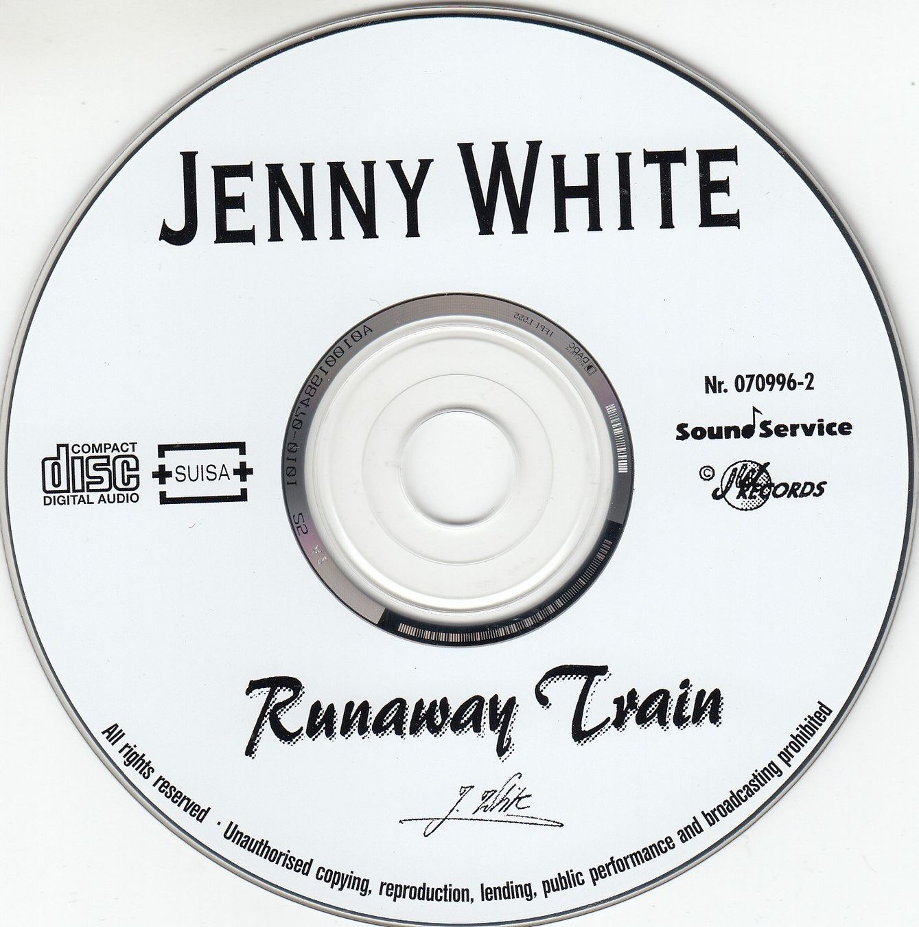CD: CD Jenny White Runnaway Train mit Autogramm – Nuovo (secondo la descrizione) da Spreitenbach venduto da Turbo_1105 1
