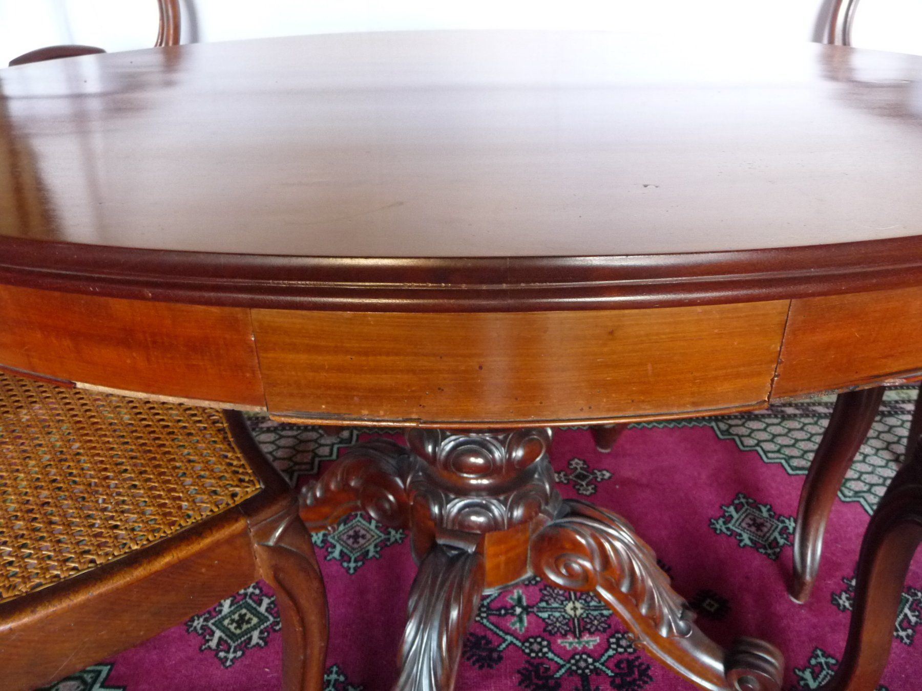 Set di tavolo e panche: Table ovale avec 4 chaises - Style Louis Philippe – Usato da Bussigny venduto da Zabeth1030 6