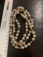 Collier de perles  et pierres cristaux très bon état 72 cm 