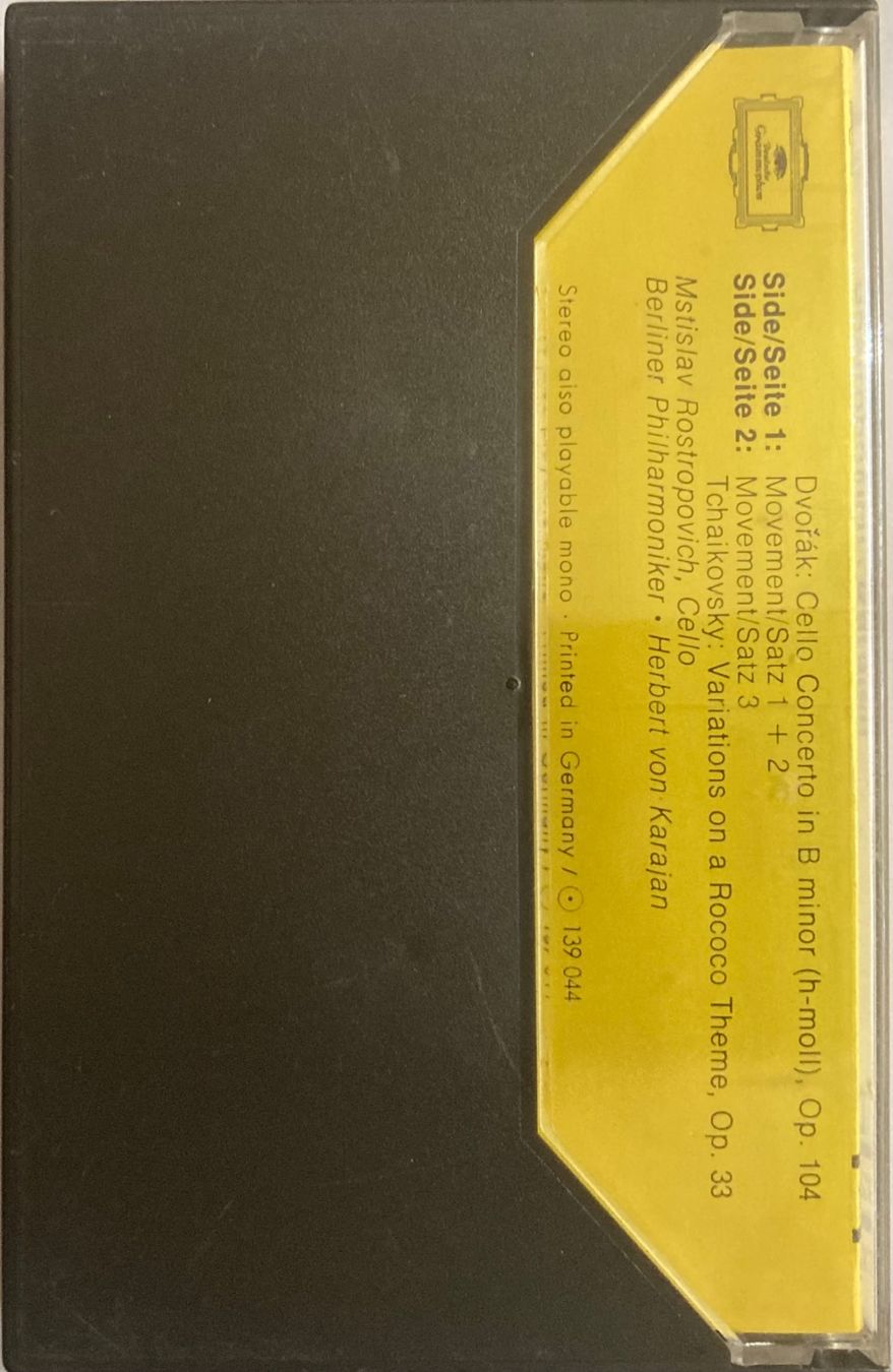 Musicassette: DVORÁK / TSCHAIKOVSKI ..... - CELLO CONCERTO..... – Usato da Poliez-Pittet venduto da Newtown-Records 1