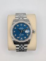 Rolex Datejust 36 116244 Diamond Bezel Blue Dial Full Set