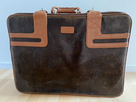 Vintage Koffer, braun, Leder-Optik, für Reise oder Deko