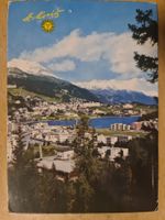 Vintage Ansichtskarte St. Moritz mit Briefmarke
