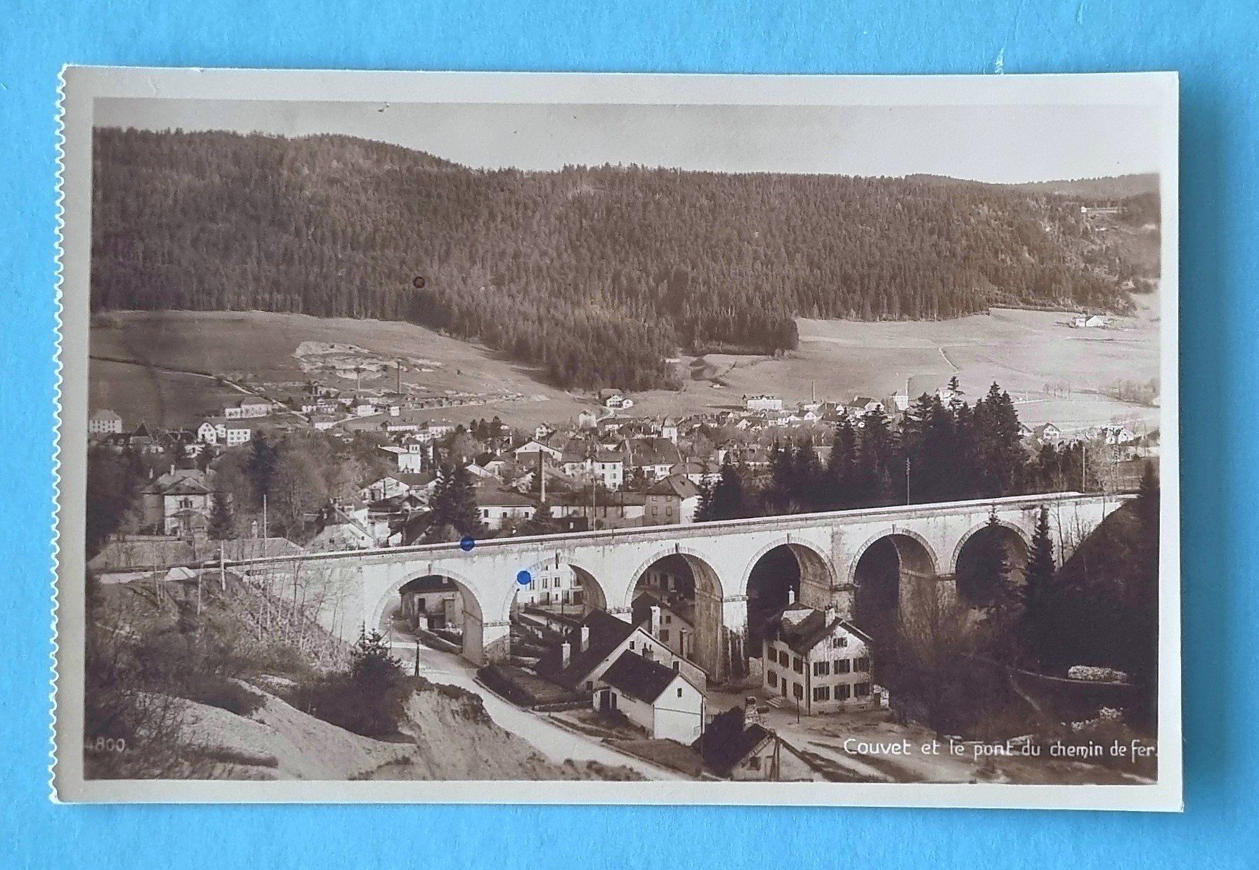 Cartoline postali: Couvet - Pont du Chemin de Fer - Eisenbahnbrücke – Usato da Rothrist venduto da RROENK