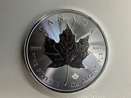1 Unze Silber Canada Maple Leaf 2022