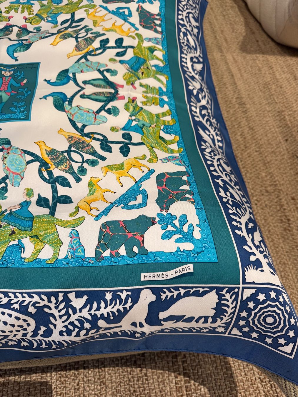 Hermès Foulard & Sciarpe: HERMES TUCH SEIDE 90, EARLY AMERICA – Usato da Schwyz venduto da bofb 2